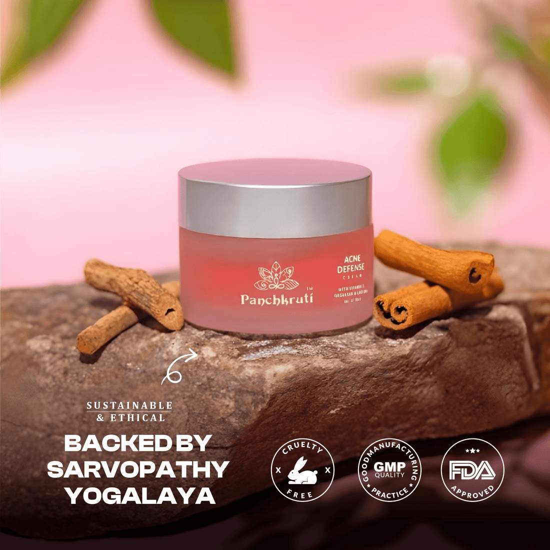 Acne Defense Face Gel With Salicylic Acid, Mandelic Acid & Cinnamon Bark Ext.