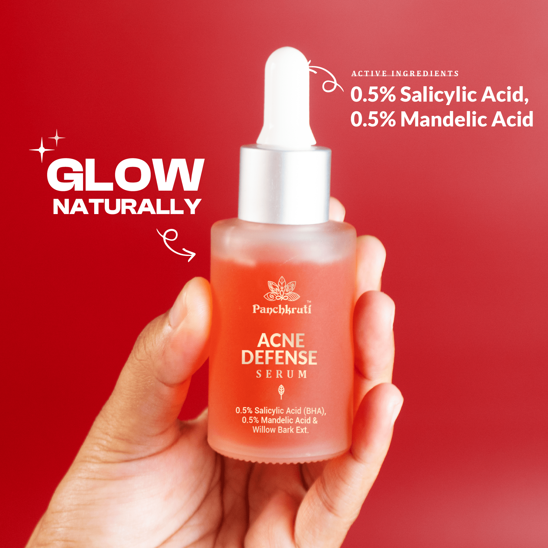 Acne Defense Serum With Salicylic Acid, Mandelic Acid & Willow Bark Extract