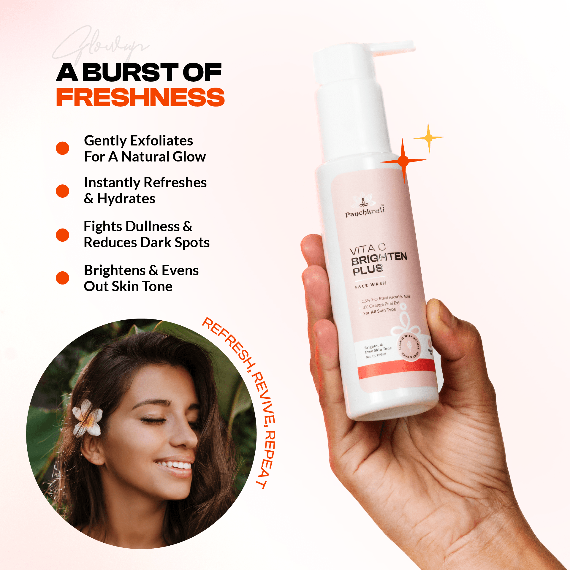 Panchkruti Vitamin C Facewash With 7x Fruit Complex