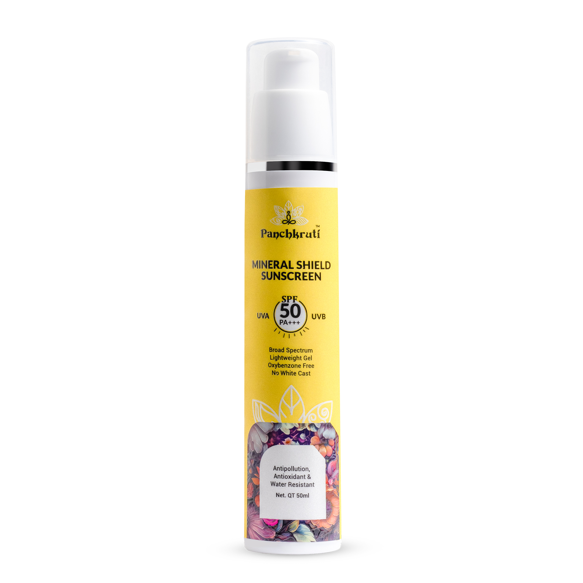 Panchkruti Mineral Shield Sunscreen Gel SPF 50 pa+++ With Zinc Oxide